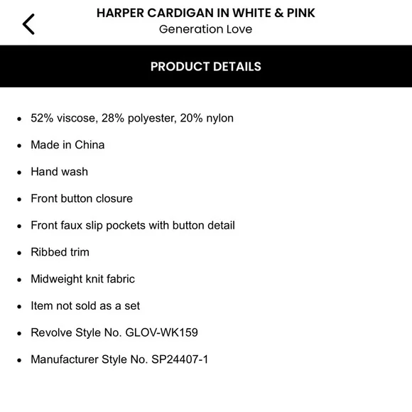 Harper cardigan in white and pink - Brand NEW, with tags, gorgeous! So cute!!! - Picture 4 of 6